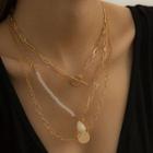 Layered Chain Necklace 3850 - Gold - One Size