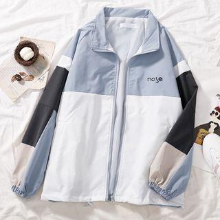 Color-panel Zip Windbreaker