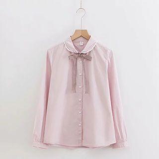 Crochet Lace Trim Shirt