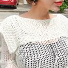 Capelet Slim-fit Net Sweater