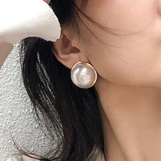 Faux Pearl Stud Earring As Shown In Figure - One Size