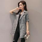 Short-sleeve Double-breasted Blazer