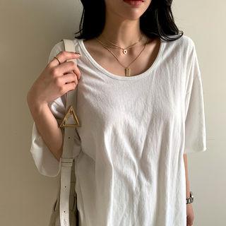 Geo-pendant Necklace Layering Set Of 3 Gold - One Size