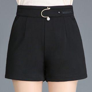 Faux Pearl-accent Shorts