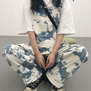 Tie-dye Denim Dungarees