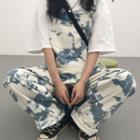 Tie-dye Denim Dungarees