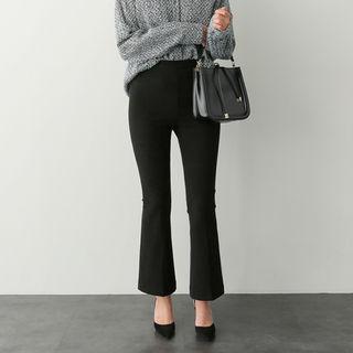 Boot-cut Wool Blend Pants
