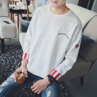 Long-sleeve Stripe-cuff Top