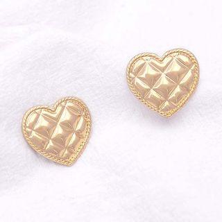 Alloy Heart Earring S926 Silver Needle - One Size