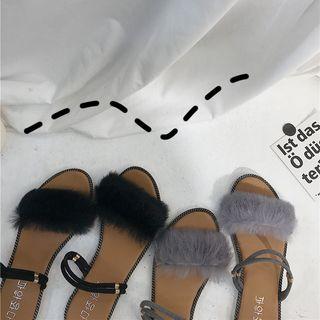 Two-way Faux Fur Sandals