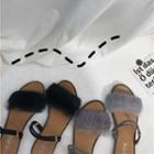 Two-way Faux Fur Sandals
