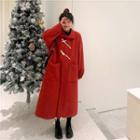 Plain Toggle Coat Red - One Size