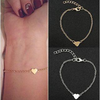 Heart Pendant Alloy Bracelet