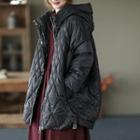 Quilted Zip-up Hooded Jacket