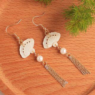 Scallop Fan Fringed Earring