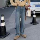 Mid-waist Wide-leg Jeans