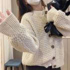 Loose-fit Cutout Cardigan