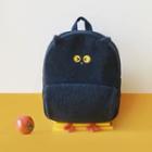 Cartoon Fleece Backpack Navy Blue - One Size