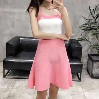 Strappy A-line Mini Knit Dress