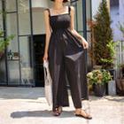 Polka-dot Sleeveless Wide-leg Jumpsuit