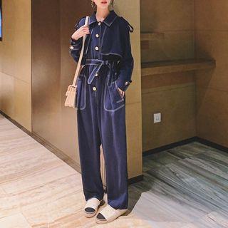 Contrast Trim Jumpsuit