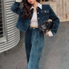Pocket Detail Jacket / Wide Leg Pants