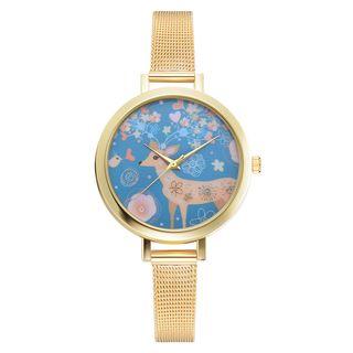 Deer Print Bracelet Watch