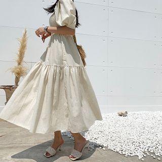 Smocked Tiered Long Dress