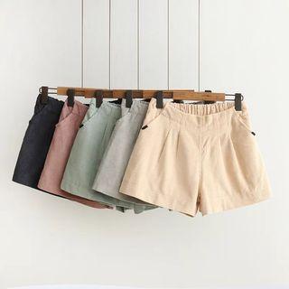 Plain Corduroy Shorts