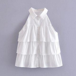 Sleeveless Layered Blouse