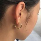 Irregular Hoop Earring 1 Pair - C-shaped Earrings - Gold - One Size
