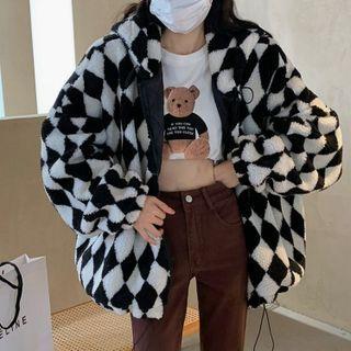 Two-tone Fleece Zip-up Jacket (various Designs)