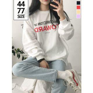 Letter-printed Drop-shoulder Sweatshirt