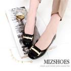 Faux-leather Flat-shoes