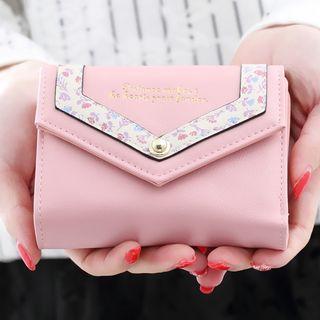 Panel Faux Leather Wallet
