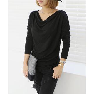 Long-sleeve Draped Top