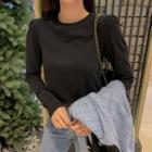 Shirred-shoulder Cotton T-shirt