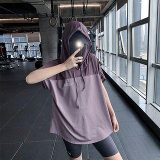 Short-sleeve Hooded Sports T-shirt