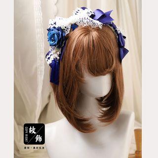 Lace Bow Flower Headband / Choker