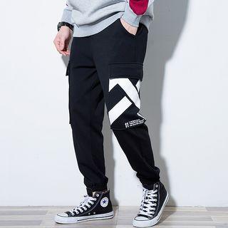 Cross Print Cargo Pants