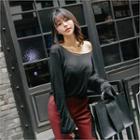 Round-neck Long-sleeve Sheer Top