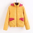 Two-tone Hodded Cropped Jacket