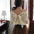 Seam-detail Tie-back Sweater
