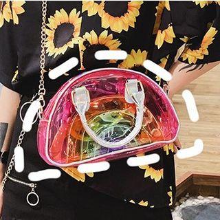 Rainbow Transparent Crossbody Bag Colorful - One Size