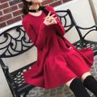 Ruffle Trim Knit Mini Skirt