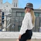 Shirred-sleeve Letter Cropped Zip-up Jacket