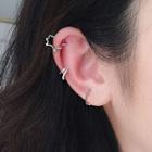 Sterling Silver Star Hoop Earring