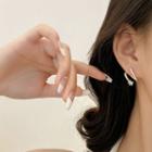 Star Rhinestone Swirl Sterling Silver Earring E4224 - 1 Pair - Gold - One Size