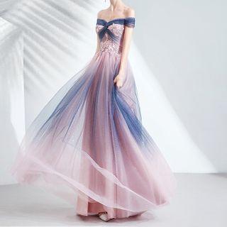 Two Tone Mesh Wedding Gown