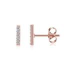 Simple Fashion Plated Rose Gold Letter I Cubic Zircon Stud Earrings Rose Gold - One Size